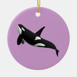 Späckhuggare OrcinusOrca Julgransprydnad Keramik