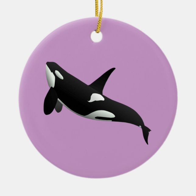 Späckhuggare OrcinusOrca Julgransprydnad Keramik (Framsidan)