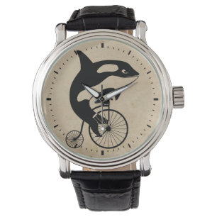 Späckhuggare på vintagecykeln armbandsur