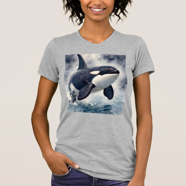 Späckhuggare Stormiga vågor T Shirt (Framsida)
