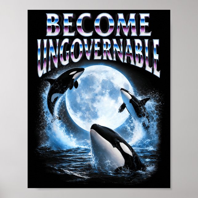 Späckhuggare val hav ocean djur blir poster (Framsidan)
