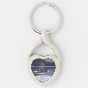 Späckhuggarear Twisted Heart Silverfärgad Nyckelring