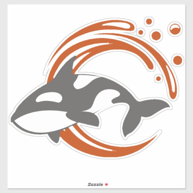 Späckhuggarvalmaskotlogotyp Klistermärken (Ark)
