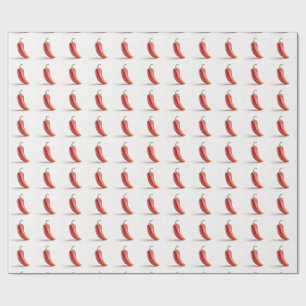 Späd din gåva med chili med röd hett presentpapper