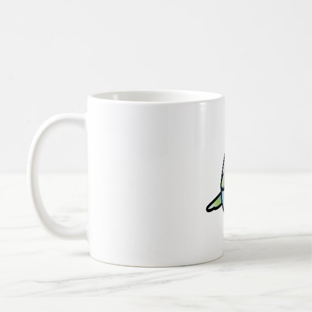 Späd Grönt Parrotlet Kaffemugg (Vänster)