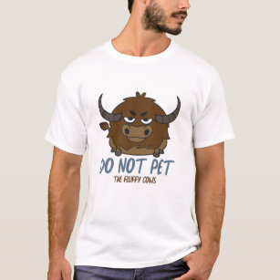 Späd inte fluffy Cows Bison T Shirt