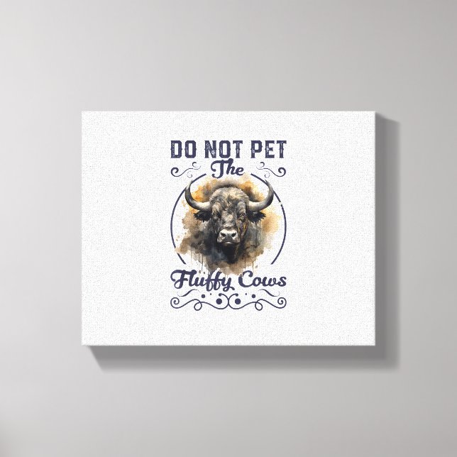 Späd inte fluffy Cows Bison Yellowstone Park Canvastryck (Framsida)