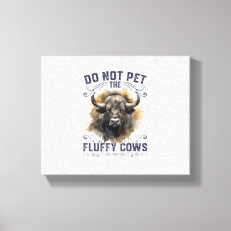 Späd inte fluffy Cows Bison Yellowstone Park Canvastryck