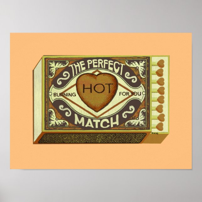 Späd vintage konst av reflektionsruta med hjärta poster (Framsidan)