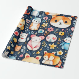 Späda blommor Pappra Presentpapper