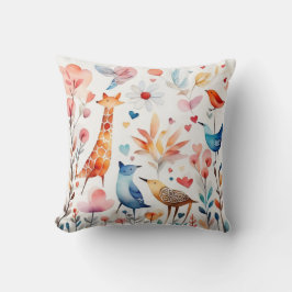 Späda djur i trädgården kudde