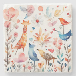 Späda djur i trädgården stenunderlägg