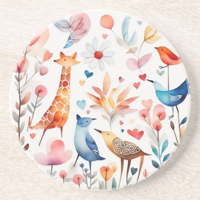 Späda djur i trädgården underlägg (Framsidan)