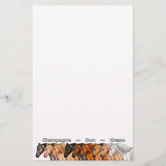 Späda hästar brevpapper (Framsida)