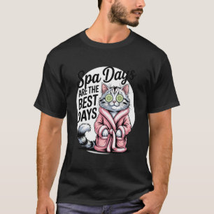 Spadagar är de bästa dagarna Katt Humor Avslappnin T Shirt