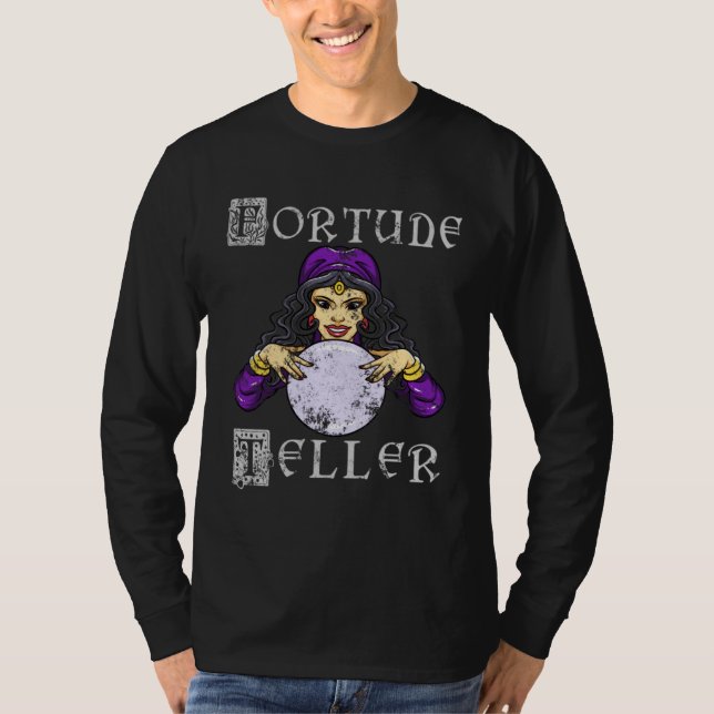 Spådam Spåkvinna Retro Cirkus T Shirt (Framsida)