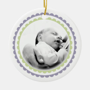 Spädbarn 1:a julen Namn Photo Ornament Keepsak