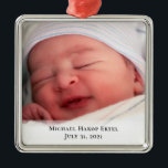 Spädbarn 1:a julfoto julgransprydnad metall<br><div class="desc">Skapa ett vackert minnesmärke för keepsaké för nya föräldrar,  baby,  mor- och farföräldrar med mera.</div>