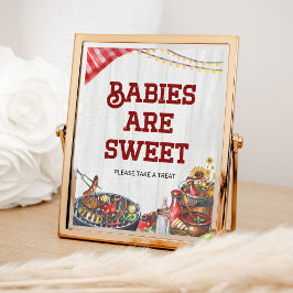 Spädbarn är babyskor från Sweet BBQ Backyard Favar Poster