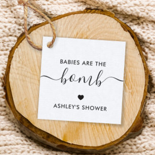 Spädbarn är Bomb Gift-Märkrn, Kraft Baby Shower Gåvor Etiketter