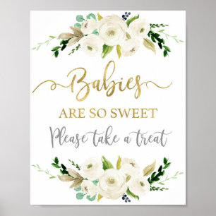 Spädbarn är en söt babyduschskylt poster