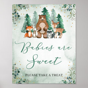 Spädbarn är skogsdjur från sötsaker poster