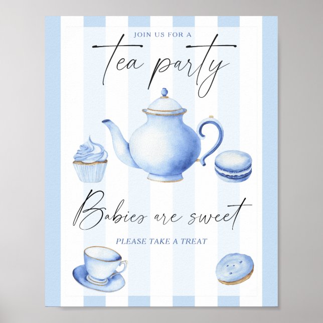 Spädbarn är söt av Bebisduschen i party Poster (Framsidan)