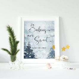Spädbarn är söt, ta en Träd Behandla babyskor Poster