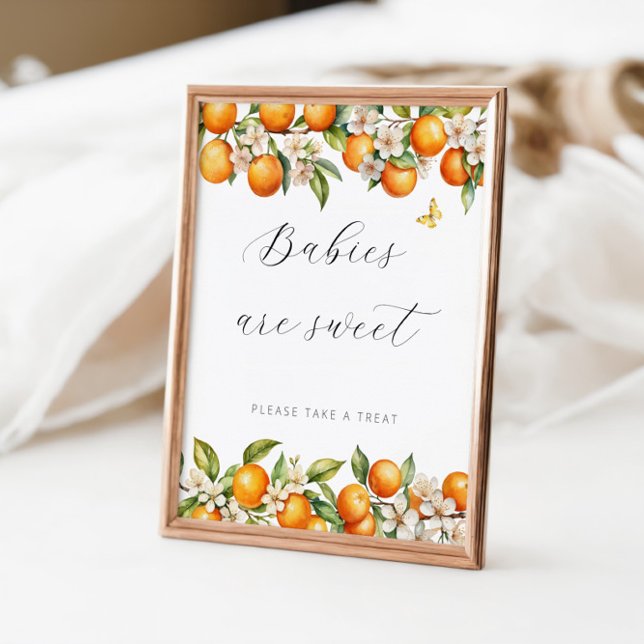 Spädbarn är sötat med Orangar för spädbarn under s Poster (Skapare uppladdad)