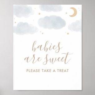 Spädbarn är sötat, ta en Behandla babyskor Poster