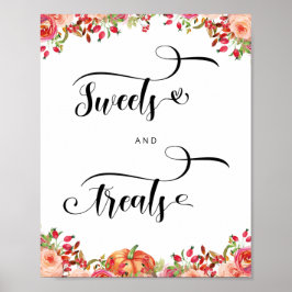 Spädbarn är sötat Ta en Treat Fall Pumpkin Poster