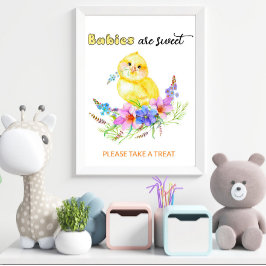 Spädbarn är sött att ta emot poster