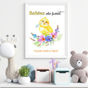 Spädbarn är sött att ta emot poster