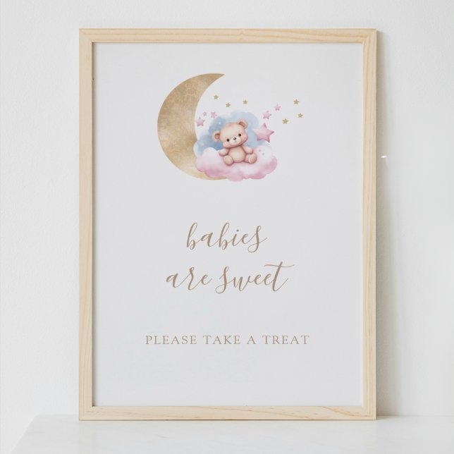 Spädbarn är sötvattensfärgstecken för babyskor poster (Skapare uppladdad)