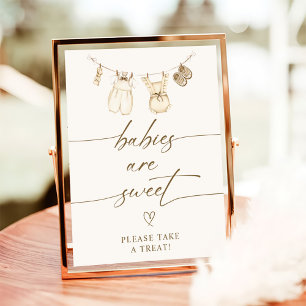Spädbarn är Sweet Boho Barnkläders Dessert-tecken Poster