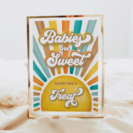 Spädbarn är Sweet Boho Sunshine Baby Shower Sign Poster