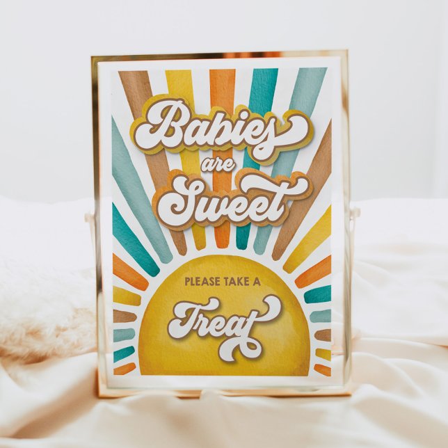 Spädbarn är Sweet Boho Sunshine Baby Shower Sign Poster (Skapare uppladdad)