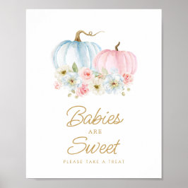 Spädbarn är Sweet Fall Gender Reveal Baby Shower P Poster