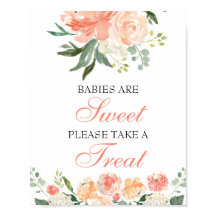 Spädbarn är Sweet (sött) Ta ett Treat Blommigt-tec
