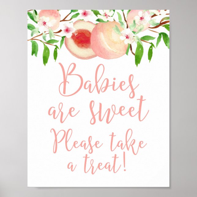 Spädbarn är Sweet (sött), ta ett Treat Shower-teck Poster (Framsidan)