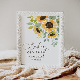 Spädbarn är Sweet Sunsun Baby Shower Sign Poster