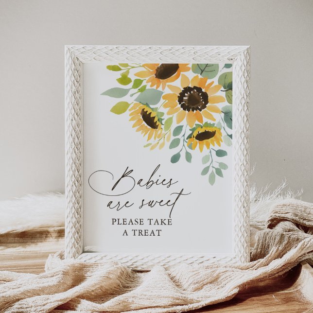 Spädbarn är Sweet Sunsun Baby Shower Sign Poster (Skapare uppladdad)