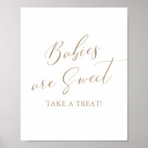 Spädbarn är Sweet Ta ett Treat Baby Shower-tecken