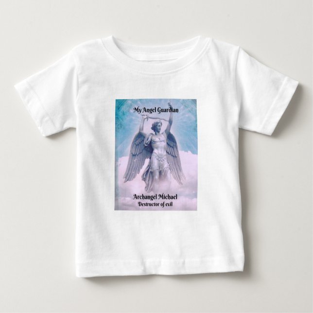Spädbarn Archangel Michael White T-Shirt (Framsida)