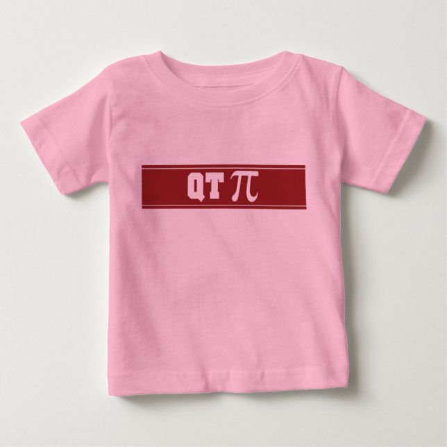 Spädbarn Baby Småbarn Cutie Paj QT Pi T-Shirt (Framsida)