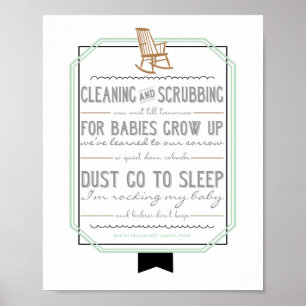 Spädbarn Behålla inte Nursery Wall Art Poster