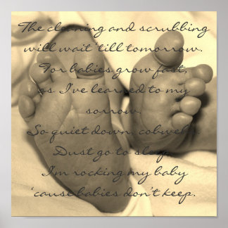 Spädbarn Behålla inte Poster