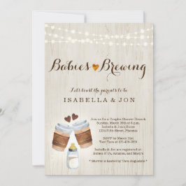 Spädbarn Brev Coffee Tea-Twillingar - babyskor Inbjudningar