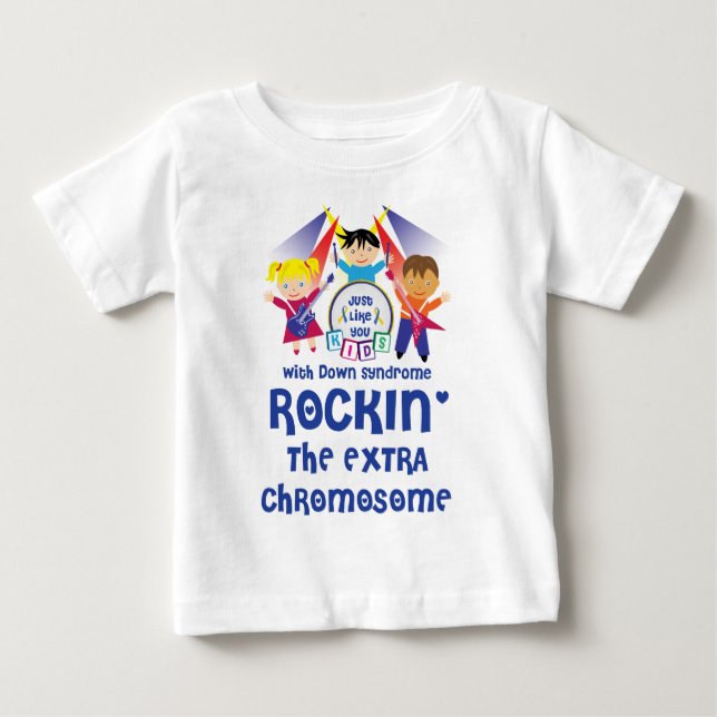 Spädbarn: Extra, kromosom (Långärmad) T-shirt (Framsida)