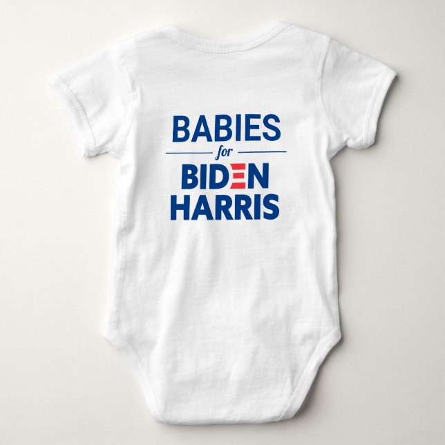 Spädbarn för Anpassningsbar av Biden Harris T Shirt (Baksida)